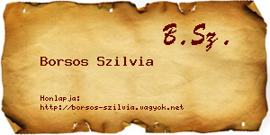 Borsos Szilvia névjegykártya